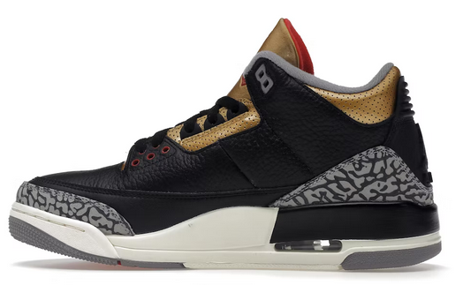 3 Retro Black Cement Gold (W)