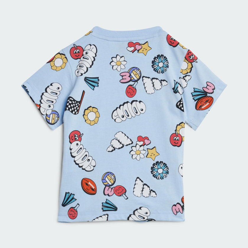 Kids' adidas Seasonal Essentials Fun Allover Print Set Kids