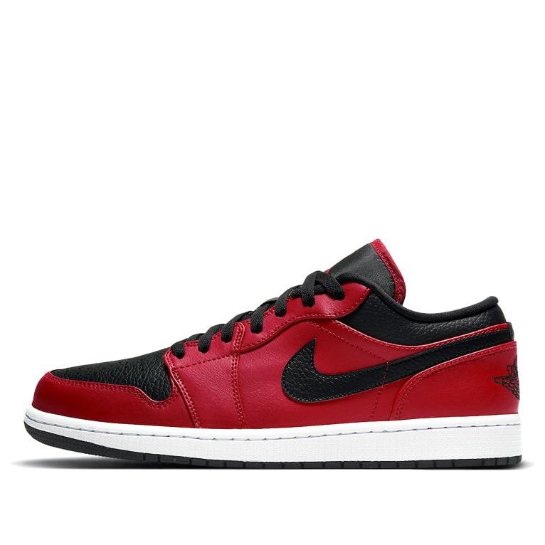 Air Jordan 1 Low 'Reverse Bred Pebbled Swoosh' 553558-605 Cultural Kicks
