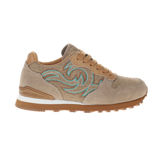 Giddyup Embroidered Lace Up Sneakers