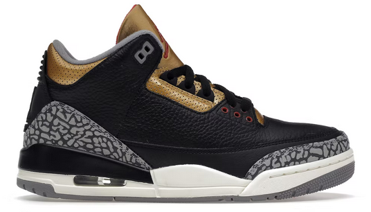 3 Retro Black Cement Gold (W)