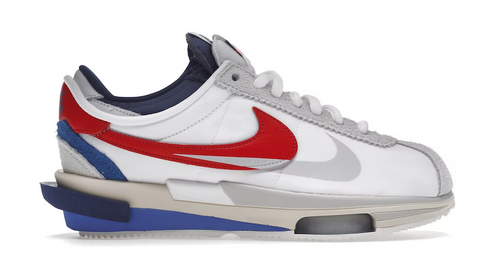 Zoom Cortez SP sacai White University Red Blue