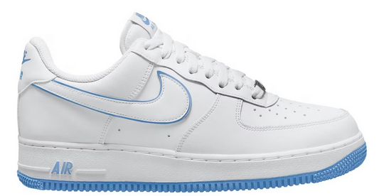 Force 1 '07 Low White University Blue Sole