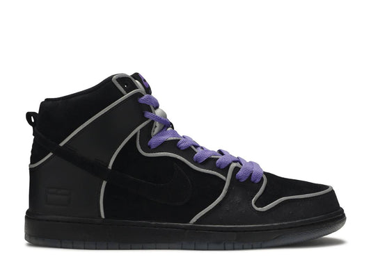 Dunk High Black Purple Box