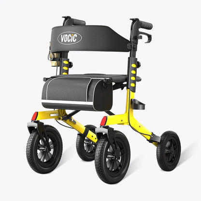 Z57 Outdoor Rollator Walker with 12" All Terrain Big Wheels