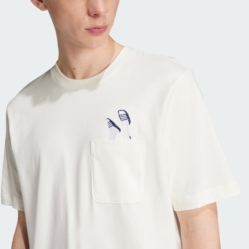 Men's adidas Lounge Slides Graphic Pocket Tee