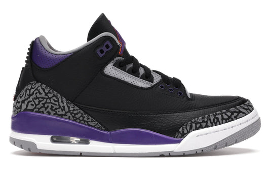 3 Retro Black Court Purple