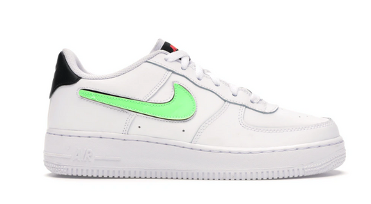 Force 1 Low Removable Swoosh White Green Strike (GS)