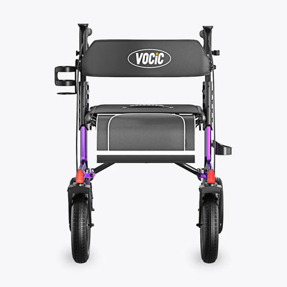 Z57 Outdoor Rollator Walker with 12" All Terrain Big Wheels