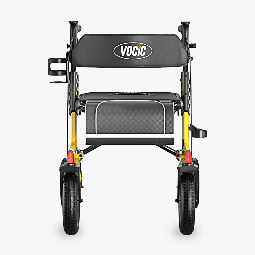 Z57 Outdoor Rollator Walker with 12" All Terrain Big Wheels