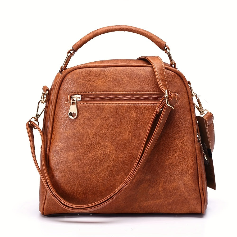 Retro Jacket Design Handbag, Punk Style Rivet Crossbody Bag, Creative Clothes Shaped PU Leather Shoulder Bag